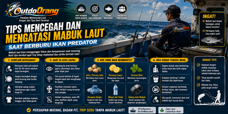 Tips Mencegah dan Mengatasi Mabuk Laut Saat Berburu Ikan Predator