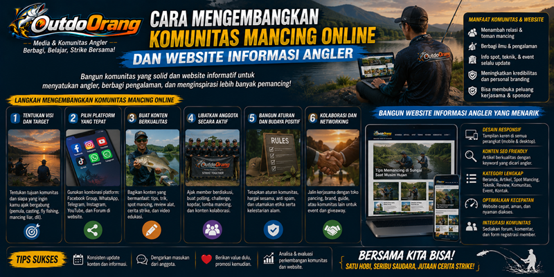 Cara Mengembangkan Komunitas Mancing Online dan Website Informasi Angler