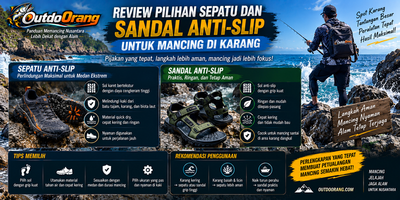 Review Pilihan Sepatu dan Sandal Anti-Slip untuk Mancing di Karang