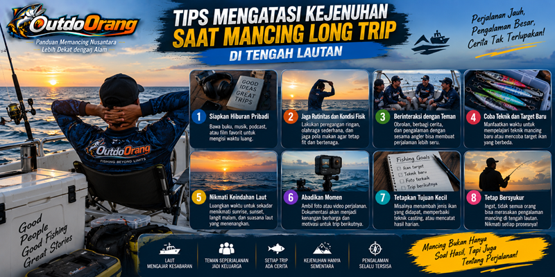 Tips Mengatasi Kejenuhan Saat Mancing Long Trip di Tengah Lautan