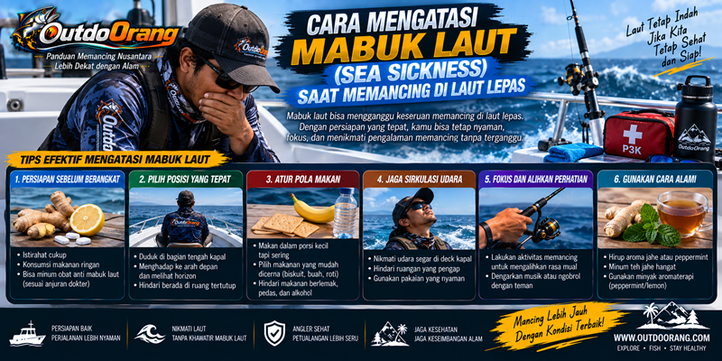 Cara Mengatasi Mabuk Laut (Sea Sickness) Saat Memancing di Laut Lepas